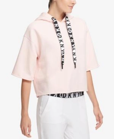 Shop Dkny Sport Cropped Logo Hoodie, Created For Macy's In Poetic