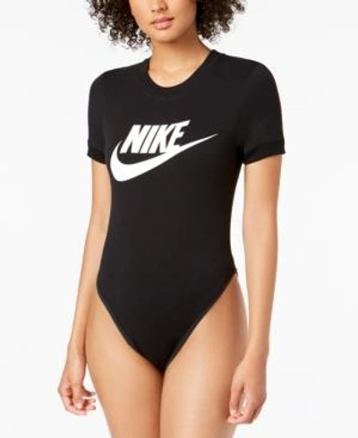 Shop Nike Essential Bodysuit In Black/white