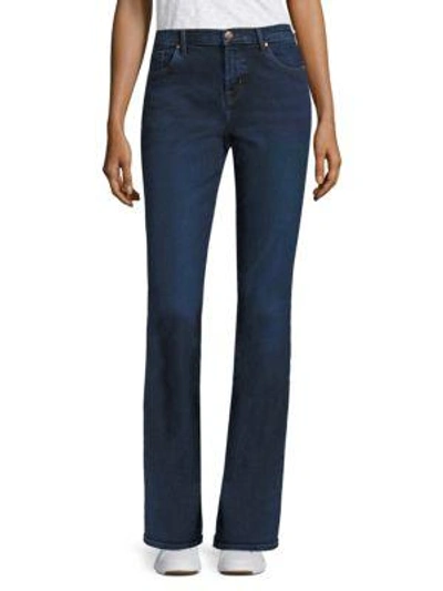 Shop J Brand Litah High-rise Bootcut Jeans In Dark Blue