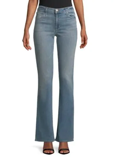 Shop J Brand Litah High-rise Bootcut Jeans In Light Blue