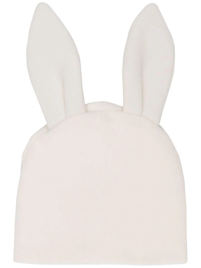 Boys Bunny Ears Beanie White