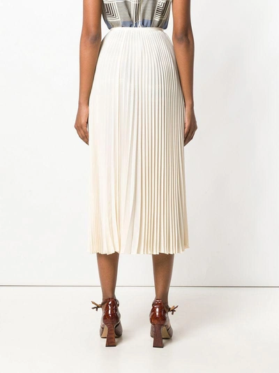 Shop Joseph Pleated Skirt - Neutrals In Nude & Neutrals