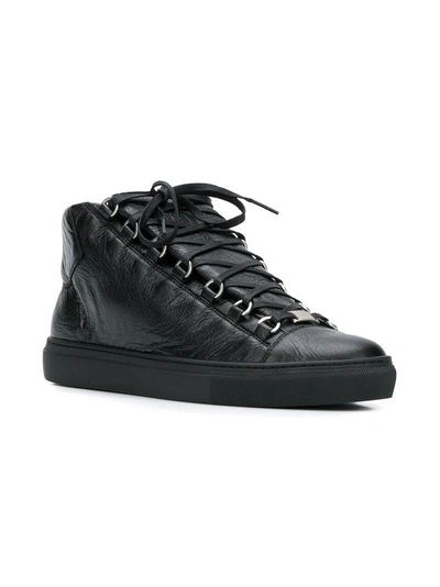 Shop Balenciaga Lace-up Sneakers In Black