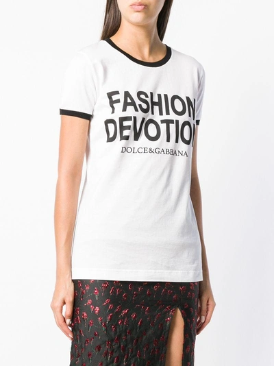 Shop Dolce & Gabbana Printed T-shirt - White