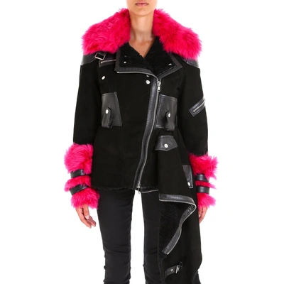 Shop Alexander Mcqueen Lamb Skin Jacket In Black