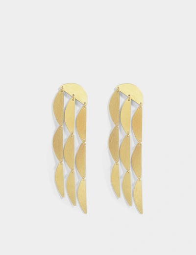 Shop Annie Costello Brown | Mini Rain Earrings In Gold Brass