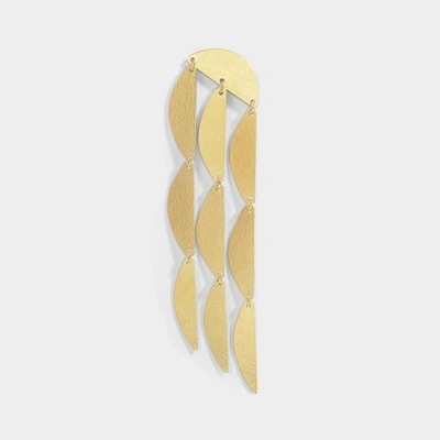 Shop Annie Costello Brown | Mini Rain Earrings In Gold Brass