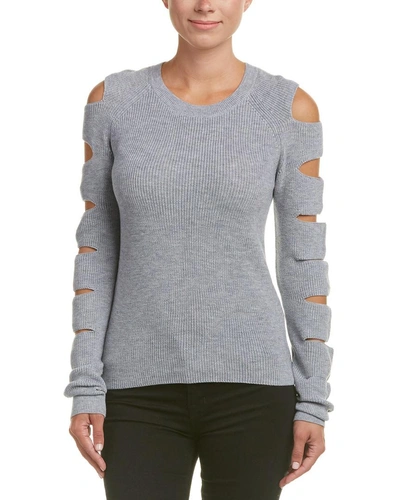 Shop Duffy Slit Sleeve Sweater In Grey