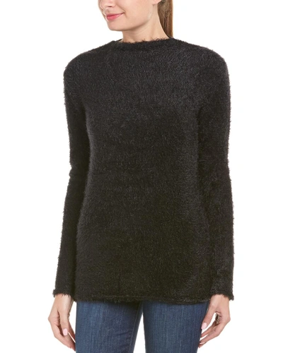 Shop Anine Bing Fuzzy Open Back Sweater In Black