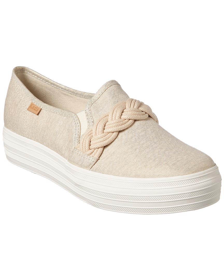 keds triple decker white canvas