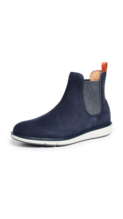 Shop Swims Motion Chelsea Boots In Navy/grey