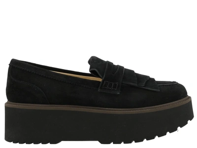 Shop Hogan Route H355 Loafers In Black