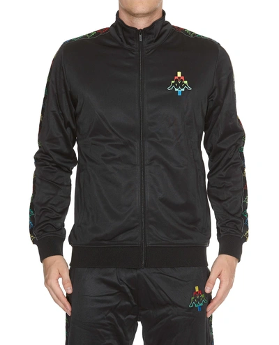 Shop Marcelo Burlon County Of Milan Kappa Track Sweatshirt In Black Multicolor