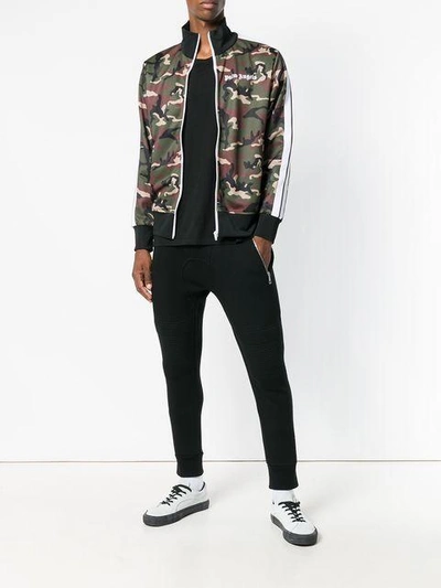 Shop Palm Angels Camouflage Track Jacket In Green
