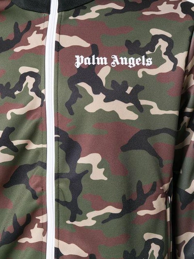 Shop Palm Angels Camouflage Track Jacket In Green
