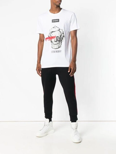 Shop Newams Abraham Lincoln Print T In White