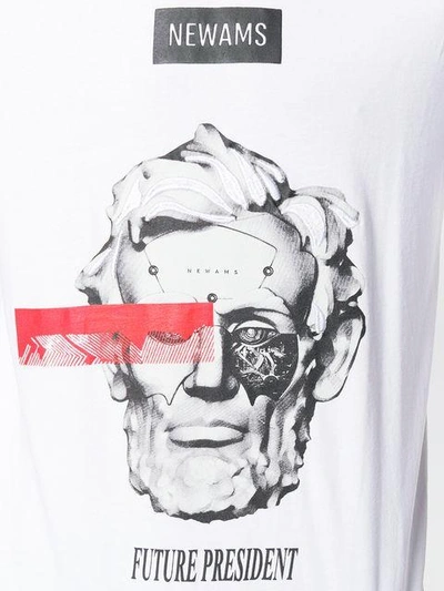 Shop Newams Abraham Lincoln Print T In White