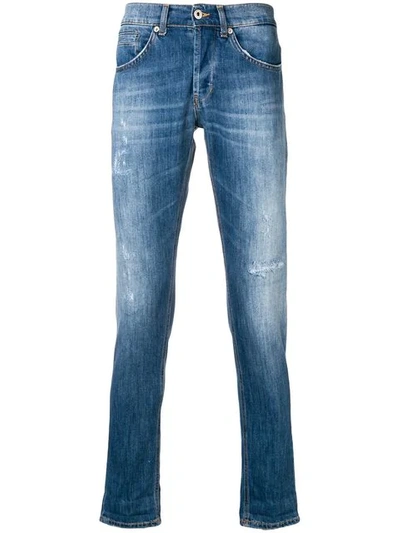 Dondup Stonewashed Jeans In Blue