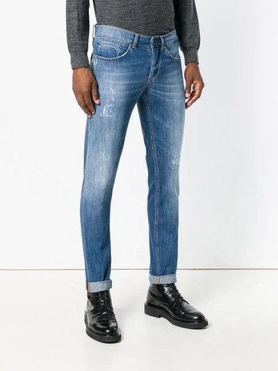 Dondup Stonewashed Jeans In Blue