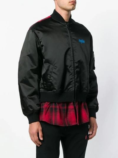 Shop Marcelo Burlon County Of Milan Cupido Bomber Jacket In Black