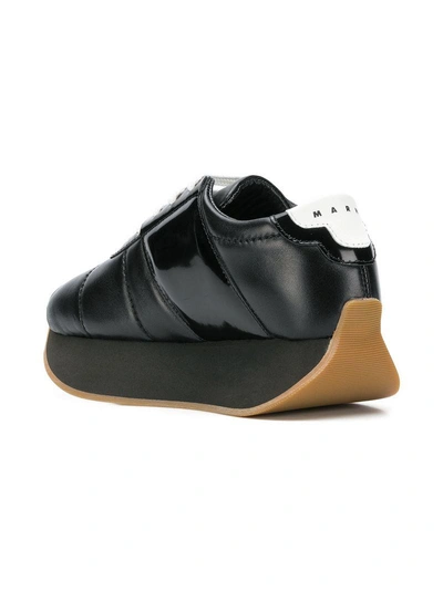 Shop Marni Flatform Sneakers - Black