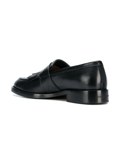 Shop Givenchy Fringe Detail Loafers - Black