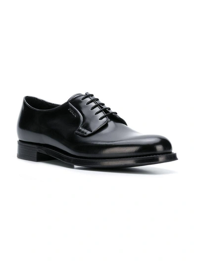 Shop Prada Classic Derby Shoes - Black