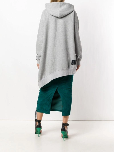 Shop Ben Taverniti Unravel Project Asymmetric Terry Hoodie In Grey