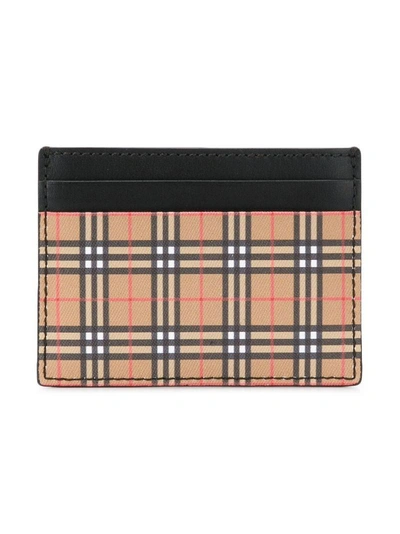 Shop Burberry Vintage Check Cardholder In Brown