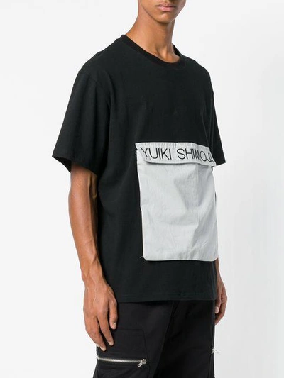 Shop Yuiki Shimoji T-shirt Mit Klapptasche In Black