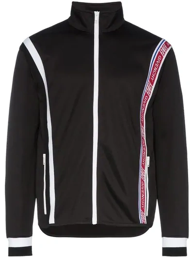 Shop Givenchy Logo Trimmed Panelled Track Jacket In Black