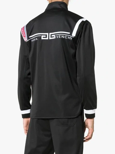 Shop Givenchy Logo Trimmed Panelled Track Jacket In Black