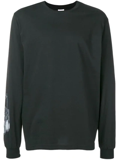 Shop Sss World Corp Reaper Printed Sweatshirt - Black