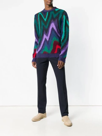 patterned knit jumper