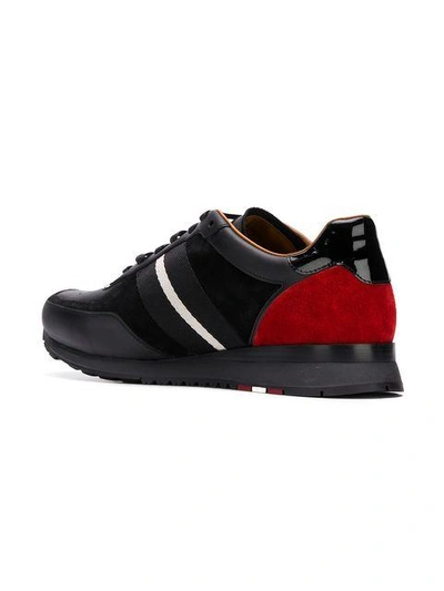 Shop Bally Lace-up Logo Sneakers In Black