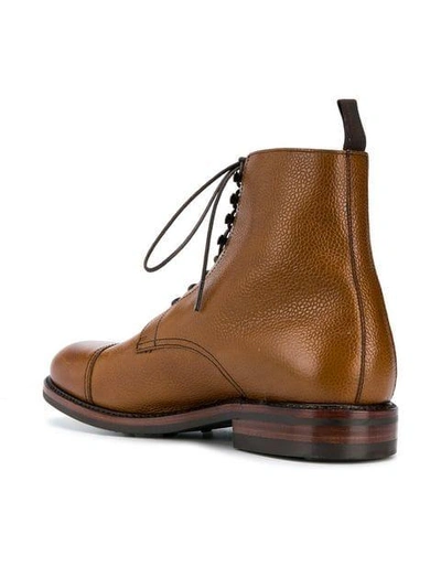 Shop Berwick Shoes Lace-up Ankle Boots - Brown