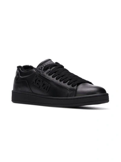 Shop Kenzo Tennix Sneakers - Black