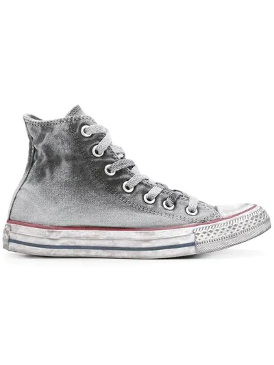 CONVERSE 156885C 102 GRAY/OPTICAL WHITE  Leather/Fur/Exotic Skins->Leather