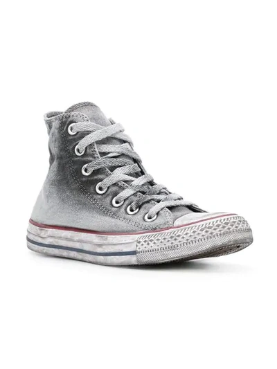 Shop Converse Chuck Taylor All Star Basic Wash Hi-top Sneakers In Grey