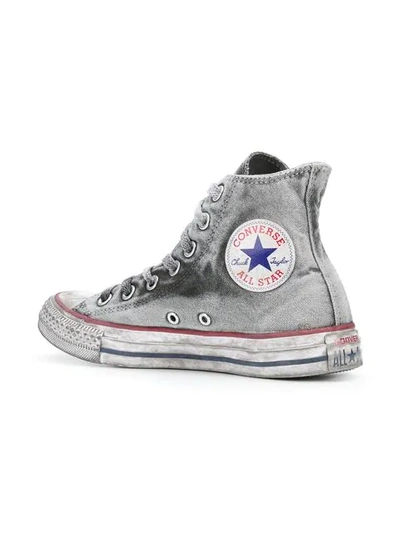 Shop Converse Chuck Taylor All Star Basic Wash Hi-top Sneakers In Grey