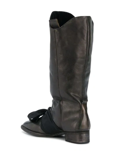 ribbon detail rainer boots