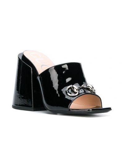 Shop Gucci High-heeled Slides In Black