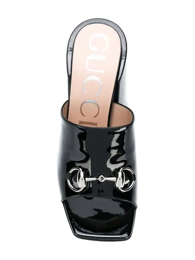 Shop Gucci High-heeled Slides In Black