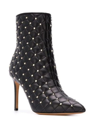 Shop Valentino Garavani Rockstud Spike Court Boot - Black