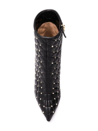 Shop Valentino Garavani Rockstud Spike Court Boot - Black