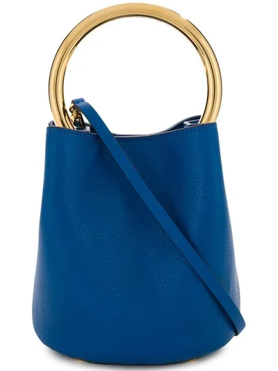 Shop Marni Pannier Bag In Blue