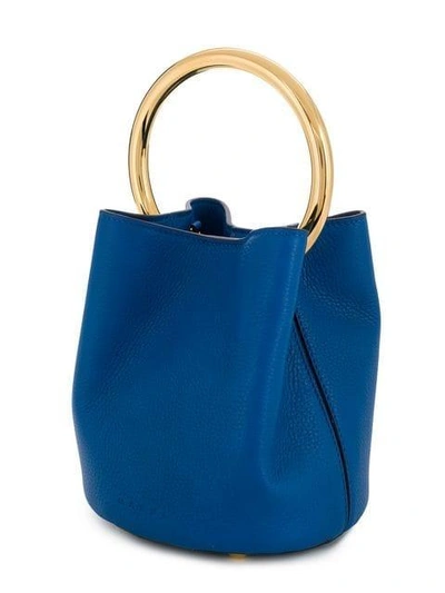 Shop Marni Pannier Bag In Blue