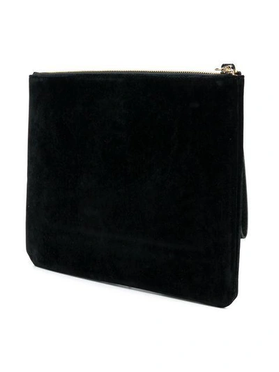 Shop Lancaster Velvet Clutch Bag In Black