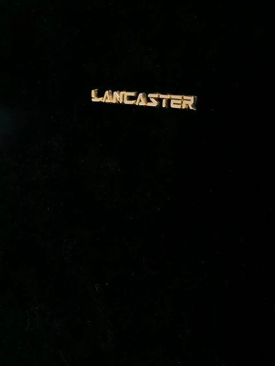 Shop Lancaster Velvet Clutch Bag In Black