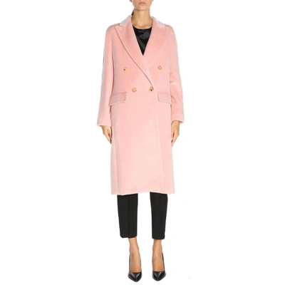 Shop Max Mara Coat Coat Women  In Pink